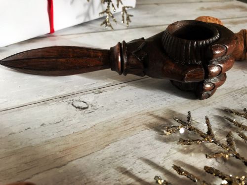 Antique Nutcracker with a Clenched Fist & Nut