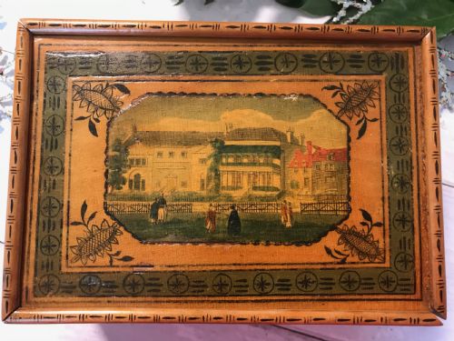 A Rare Sewing Box -Lady Ann Murrays and Mrs Fitzherberts Label to the Side