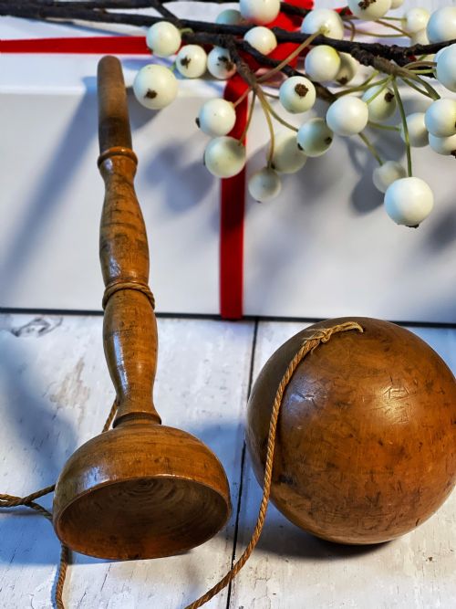 Antique Ball & Cup Game or Bilboquet