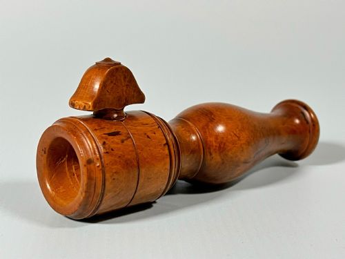 Antique Treen Meat Holder - For Holding the Bone Whilst Carving