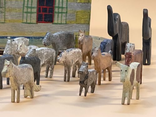 fig 3. Antique Noah's Ark with Animals