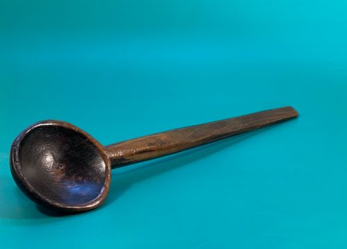 A Large Antique Welsh Cawl Spoon