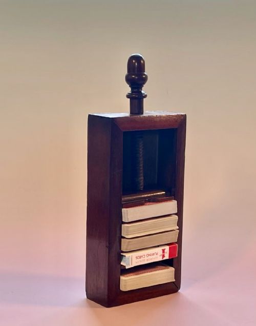 Antique Mahogany Card Press