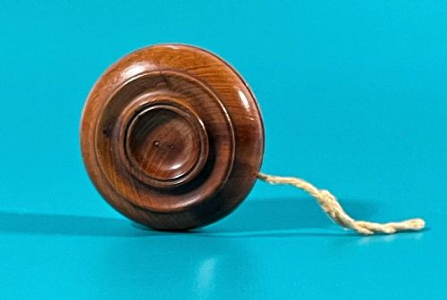 Antique Treen Cherry Wood Yo Yo