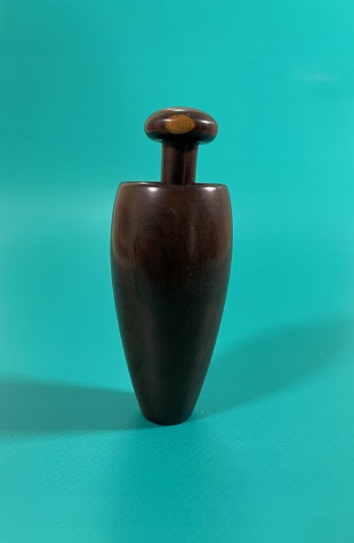 ANTIQUE SNUFF MORTAR AND PESTLE LIGNUM VITAE - ADDITIONAL PHOTO 4