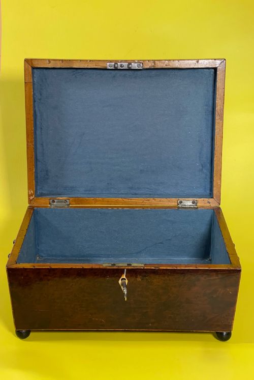 ANTIQUE YEW WOOD BOX - ADDITIONAL PHOTO 2