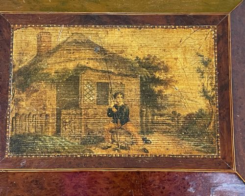 ANTIQUE YEW WOOD BOX - ADDITIONAL PHOTO 5