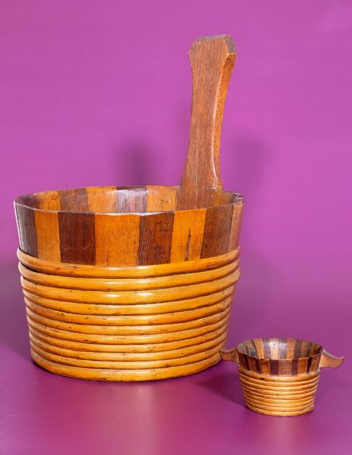 a large scottish antique luggie - CATEGORY: ANTIQUE MISCELLANEOUS - DATED 19TH CENTURY