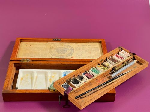 Antique Artist Box -Victorian Paint Box