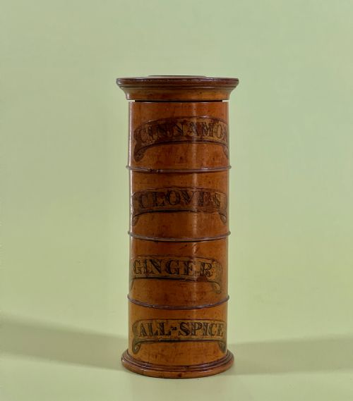 antique four tier spice tower - CATEGORY: ANTIQUE BOXES - DATED 19TH CENTURY