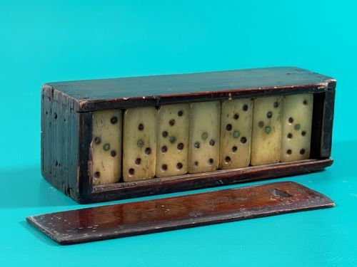 antique dominoes and pegs - CATEGORY: ANTIQUE MISCELLANEOUS - DATED 19TH CENTURY