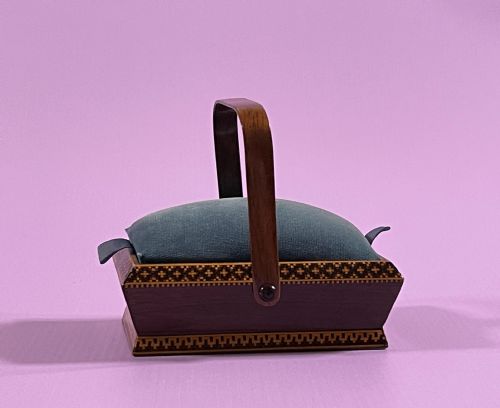 A SMALL TUNBRIDGE WARE PANNIER SEWING BOX - ADDITIONAL PHOTO 7