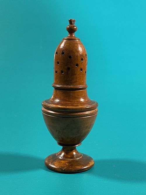 antique treen spice muffineer - CATEGORY: ANTIQUE MISCELLANEOUS - DATED 19TH CENTURY