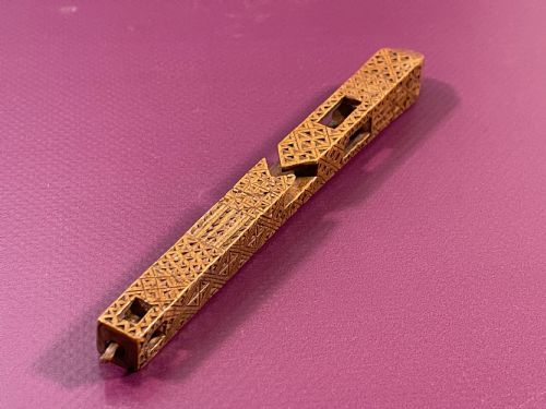 a georgian chip carved dated knitting sheath - CATEGORY: ANTIQUE MISCELLANEOUS - DATED GEORGIAN