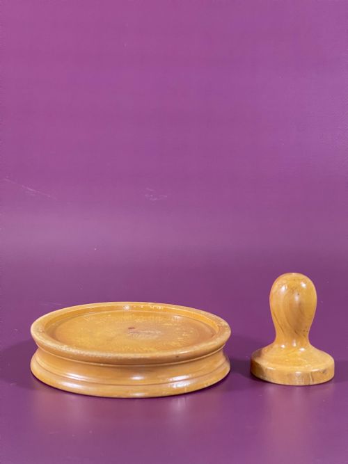 ANTIQUE TREEN PILL ROUNDER AND SHAPER - ADDITIONAL PHOTO 1