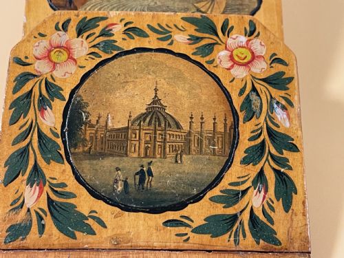 AN UNUSUAL EARLY TUNBRIDGE WARE LETTER RACK WALL HANGING - ADDITIONAL PHOTO 3