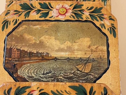 AN UNUSUAL EARLY TUNBRIDGE WARE LETTER RACK WALL HANGING - ADDITIONAL PHOTO 4
