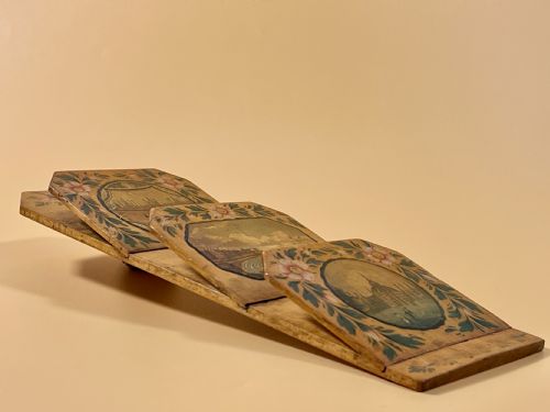 AN UNUSUAL EARLY TUNBRIDGE WARE LETTER RACK WALL HANGING - ADDITIONAL PHOTO 9
