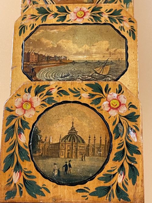 AN UNUSUAL EARLY TUNBRIDGE WARE LETTER RACK WALL HANGING - ADDITIONAL PHOTO 10