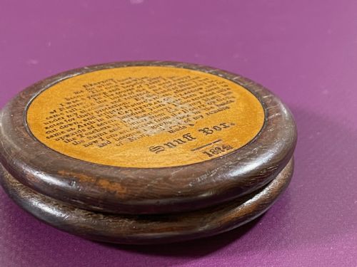 ANTIQUE SCOTTISH OAK SNUFF BOX WITH PROVENANCE - ADDITIONAL PHOTO 6