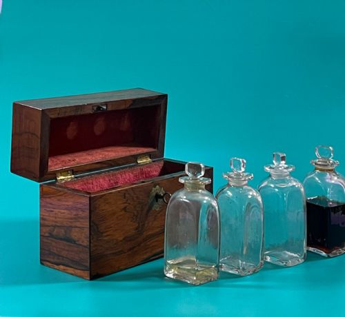 ANTIQUE ROSEWOOD APOTHECARY OR SCENT BOX - ADDITIONAL PHOTO 3