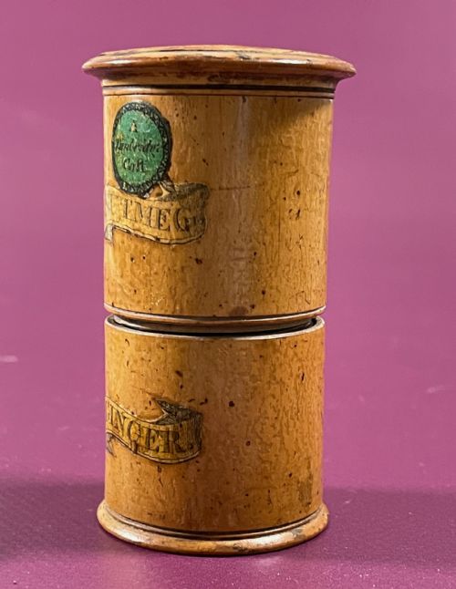 A RARE MINIATURE SPICE TOWER NUTMEG GRATER TUNBRIDGE - ADDITIONAL PHOTO 9
