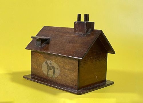 antique house money box - CATEGORY: ANTIQUE BOXES - DATED 1920