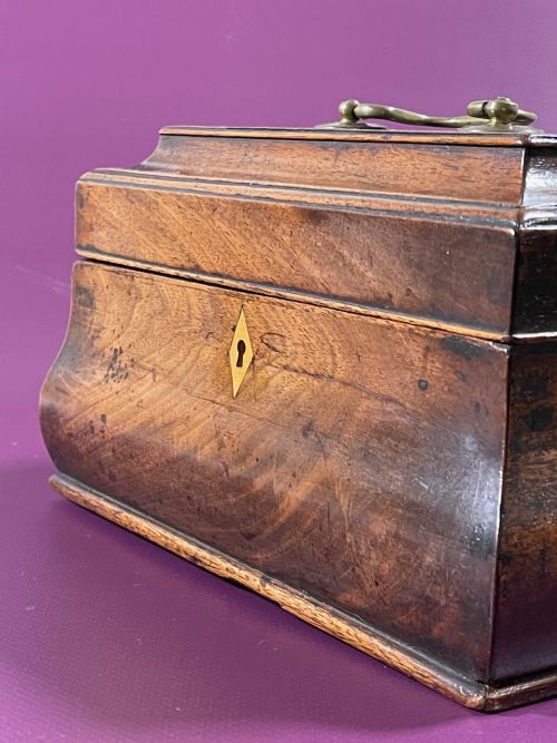 GEORGIAN BOMBE SHAPED TEA CHEST - ADDITIONAL PHOTO 4
