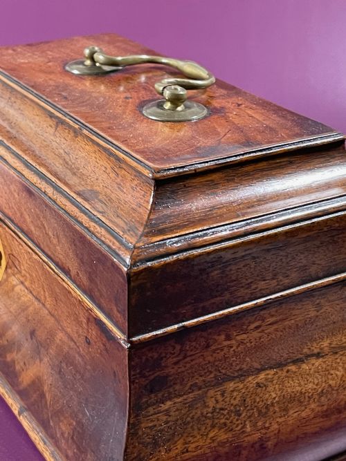 GEORGIAN BOMBE SHAPED TEA CHEST - ADDITIONAL PHOTO 5