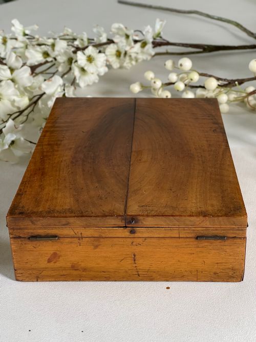 AN UNUSUAL ANTIQUE FOLDING BOOK OR MUSIC STAND BOX - ADDITIONAL PHOTO 12
