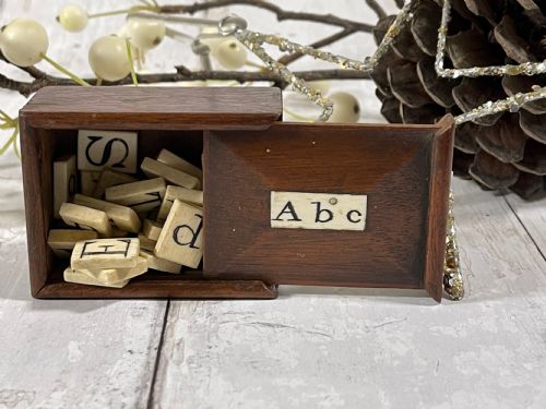 ANTIQUE ALPHABET SPELLING BOX - ADDITIONAL PHOTO 1