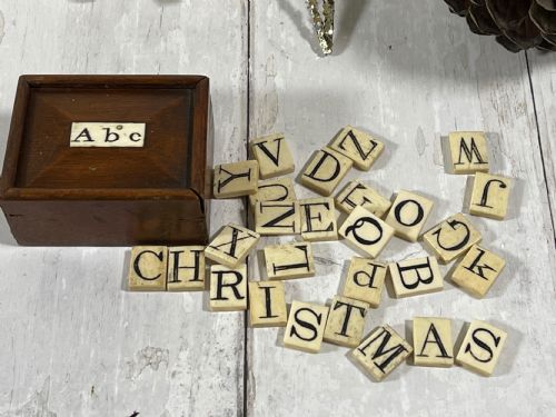 ANTIQUE ALPHABET SPELLING BOX - ADDITIONAL PHOTO 2