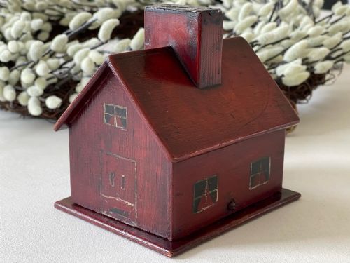ANTIQUE FOLK BART COTTAGE MONEY BOX TREEN - ADDITIONAL PHOTO 5