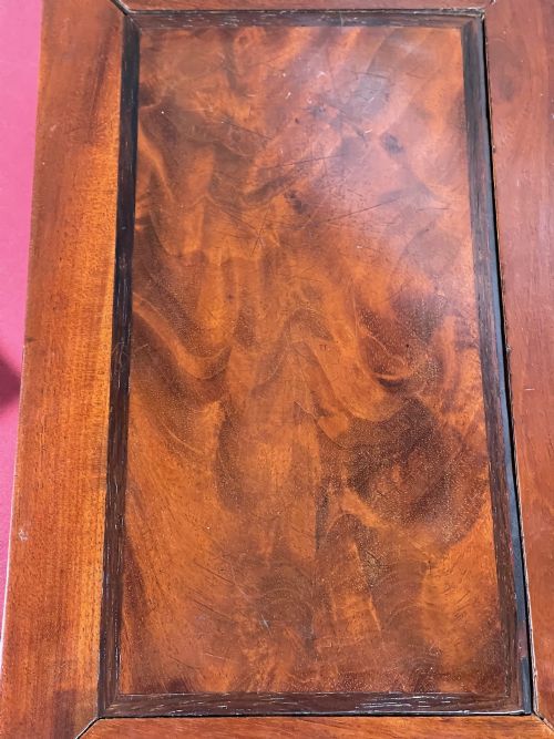 A LARGE ANTIQUE FLAME MAHOGANY PUZZLE BOOK BOX TREEN - ADDITIONAL PHOTO 5