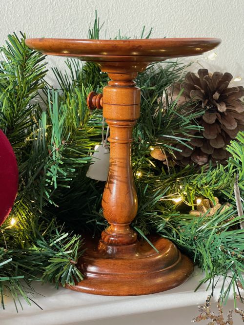 A GEORGIAN FRUITWOOD CANDLE STAND PROBABLY APPLEWOOD TREEN - ADDITIONAL PHOTO 6