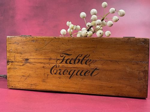 A SMALL ANTIQUE INDOOR CROQUET GAME - ADDITIONAL PHOTO 1