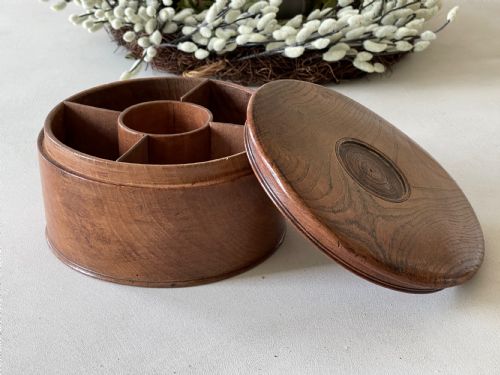 antique elm spice box - CATEGORY: ANTIQUE BOXES - DATED 19TH CENTURY