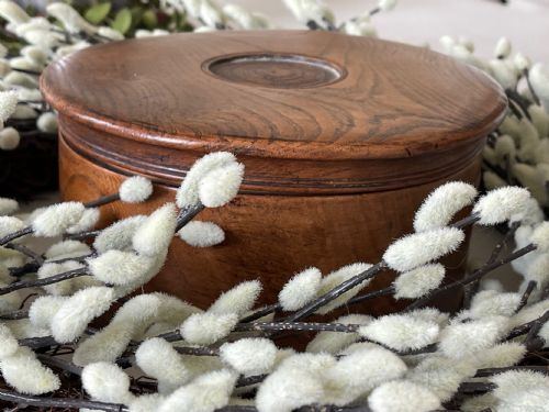 ANTIQUE ELM SPICE BOX - ADDITIONAL PHOTO 6