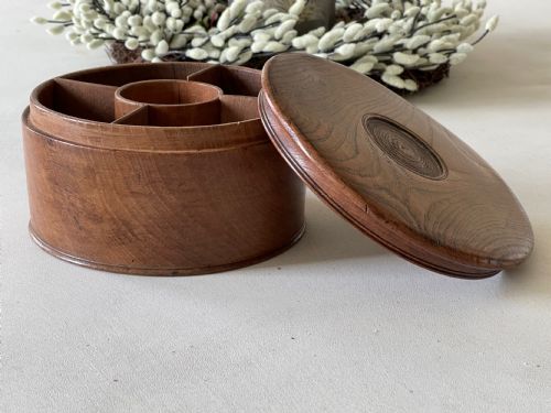 ANTIQUE ELM SPICE BOX - ADDITIONAL PHOTO 9