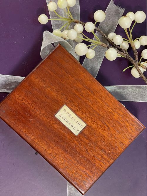 ANTIQUE ALPHABET SPELLING BOX BONE LETTERS - ADDITIONAL PHOTO 2