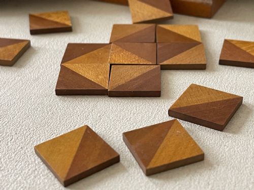 ANTIQUE MOSAIC WOODEN PUZZLE - ADDITIONAL PHOTO 1