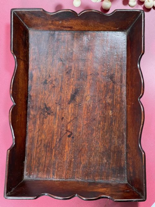 A SMALL GEORGIAN MAHOGANY TRAY - ADDITIONAL PHOTO 2