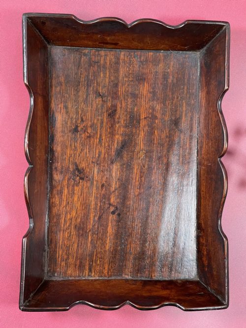 A SMALL GEORGIAN MAHOGANY TRAY - ADDITIONAL PHOTO 3