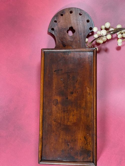 SOLID CHERRY WOOD GEORGIAN CANDLE BOX - ADDITIONAL PHOTO 1
