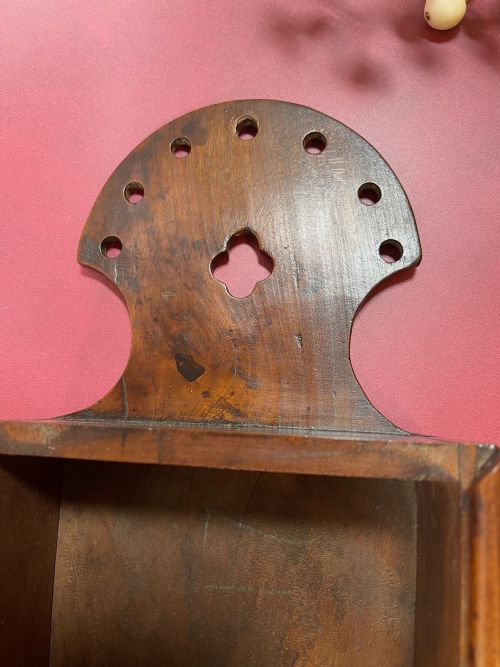 SOLID CHERRY WOOD GEORGIAN CANDLE BOX - ADDITIONAL PHOTO 2