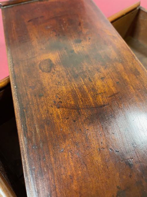 SOLID CHERRY WOOD GEORGIAN CANDLE BOX - ADDITIONAL PHOTO 4