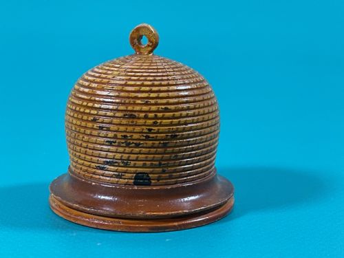antique tunbridge ware bee hive pin poppet larger than most - CATEGORY: ANTIQUE MISCELLANEOUS - DATED GEORGIAN