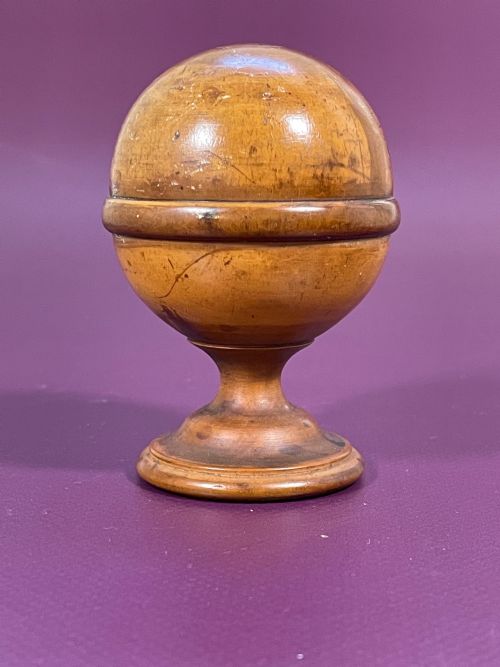 antique boxwood pill silverer - CATEGORY: ANTIQUE BOXES - DATED 19TH CENTURY
