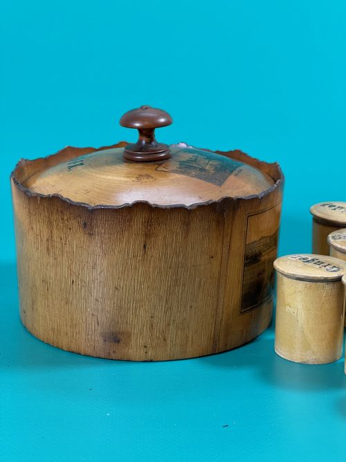 ANTIQUE SCOTTISH SPICE BOX WITH EIGHT INTERNAL SPICE POTS - ADDITIONAL PHOTO 3
