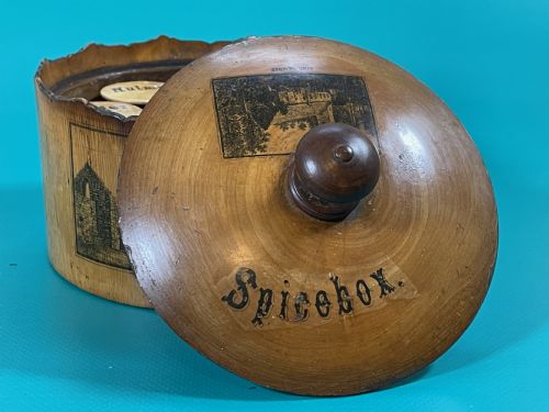 ANTIQUE SCOTTISH SPICE BOX WITH EIGHT INTERNAL SPICE POTS - ADDITIONAL PHOTO 5